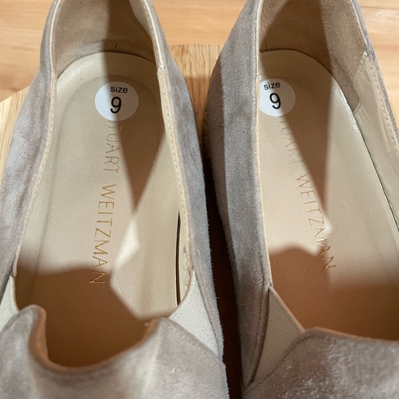 Stuart Weitzman Nugal Slip On Espadrilles in Taupe-Grey Suede Size 9 - Picture 8 of 10